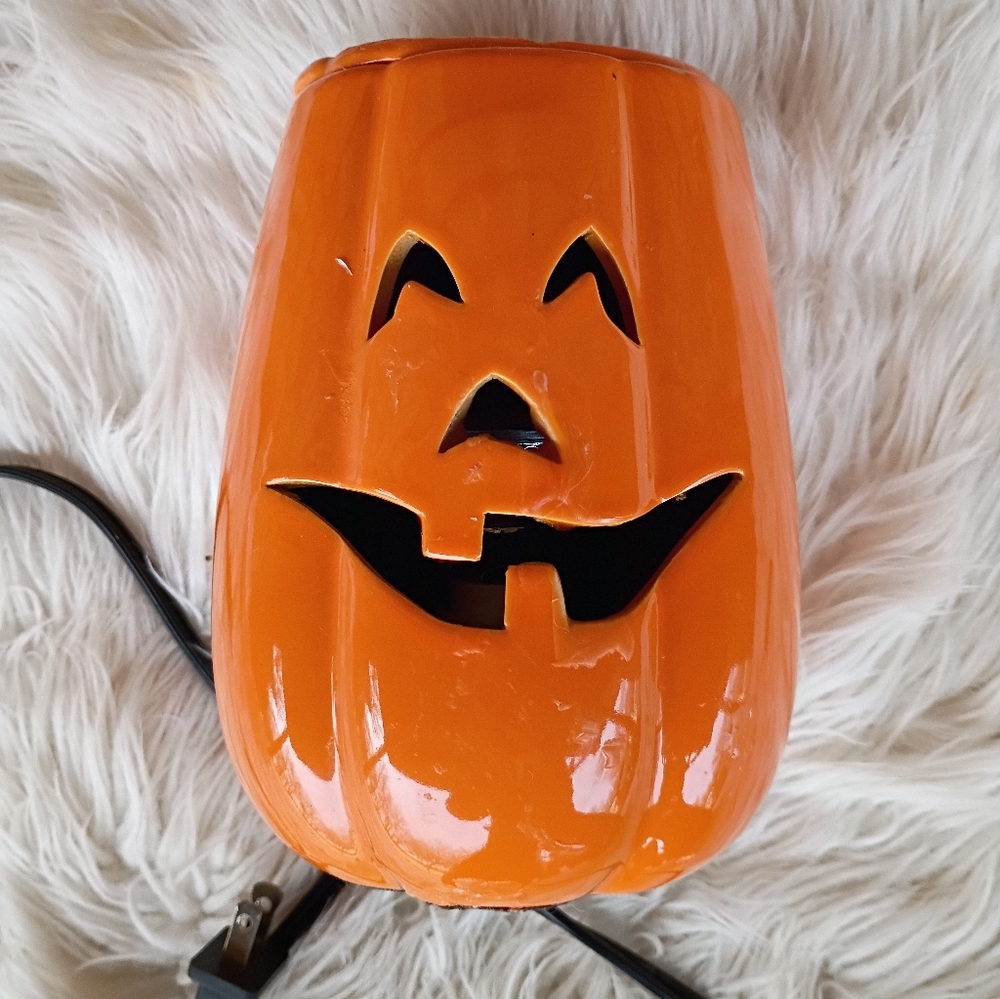 Orange Halloween Pumpkin Jack O Lantern Wax Warmer